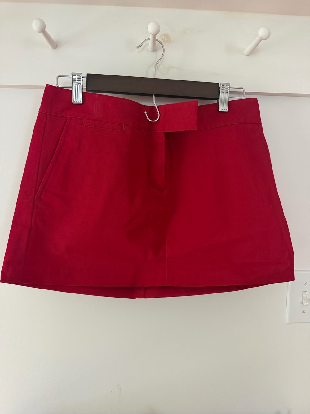J. Crew Red Mini Skirt. New with tags.